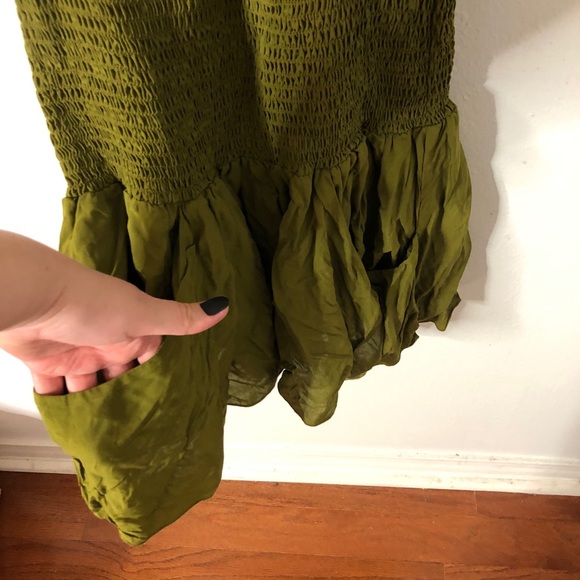 Free People Sam Smocked Mini Dress Size Small - Picture 3 of 9